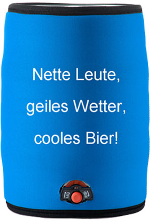 Getränkekühler aus Neopren Stubby Cooler Fass