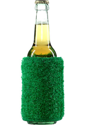 Getränkekühler Stubby Cooler aus Neopren Gras Optik für Bier Flaschen und Dosen