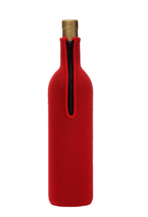 Getränkekühler aus Neopren für Wein Flaschen mit Reißverschluß Zipper